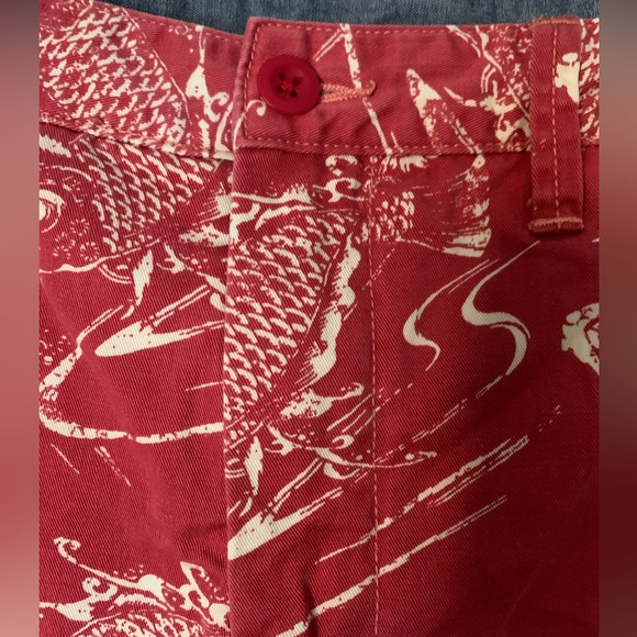 Men’s Ralph Lauren Red Koi Fish Shorts Relaxed Fit Size 38 100% Cotton - Picture 5 of 10